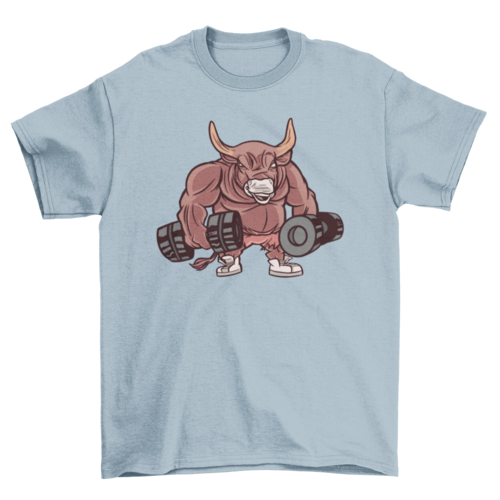 Dumbbell bull t-shirt