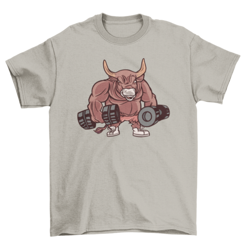 Dumbbell bull t-shirt