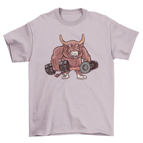 Dumbbell bull t-shirt